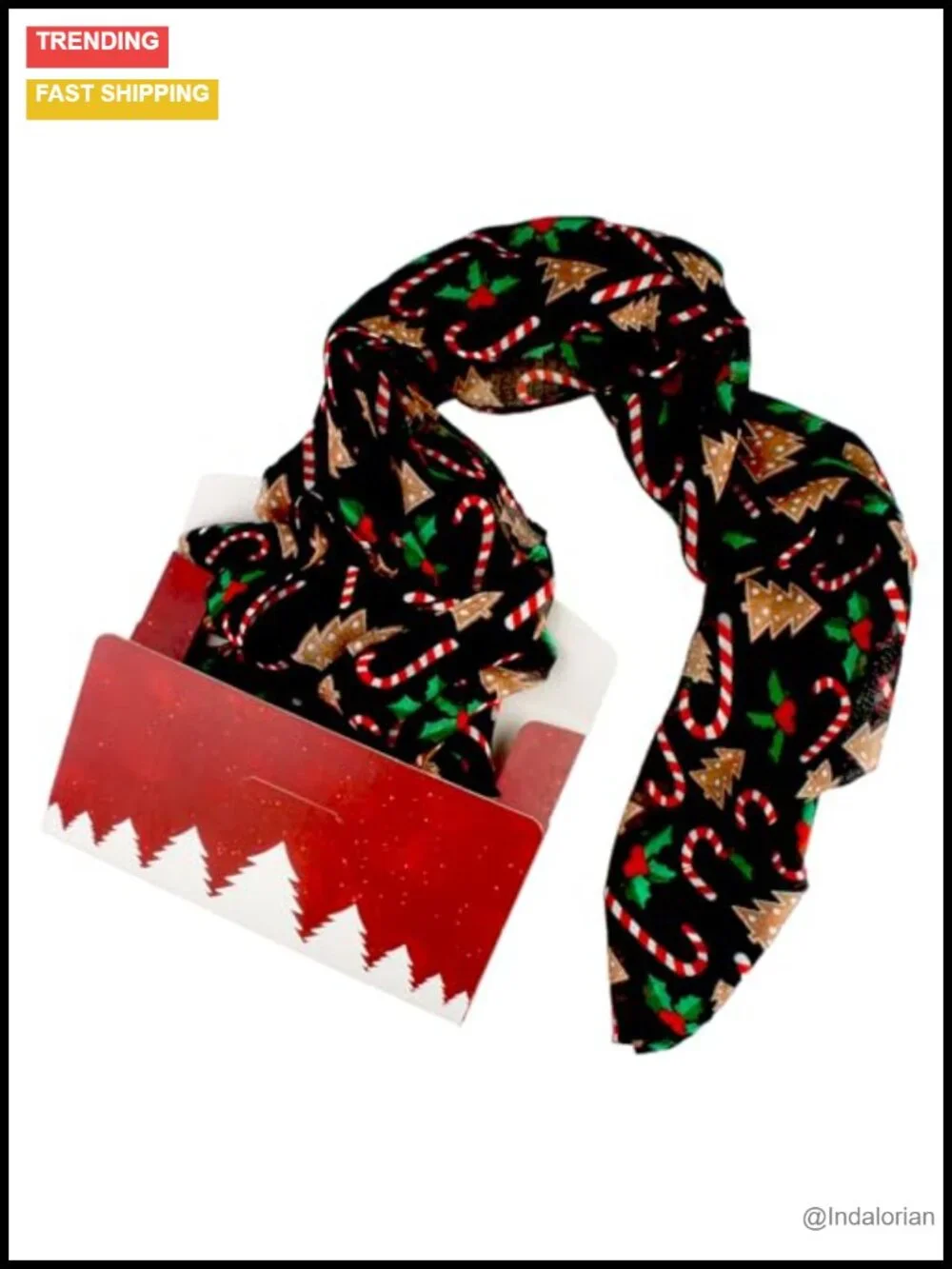 100% Viscose Lightweight Fashion Scarves & Wraps Christmas Scarf